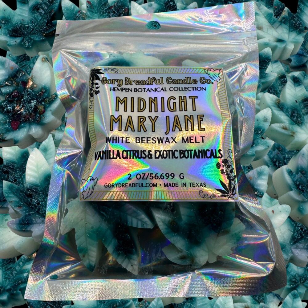 Midnight Mary Jane – Vanilla Citrus & Exotic Botanicals Scent Beeswax Melts